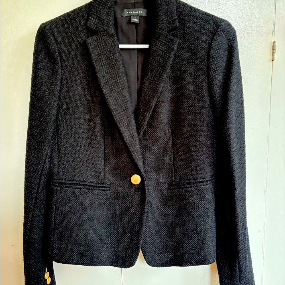 NWOT Ann Taylor cotton boucle blazer
